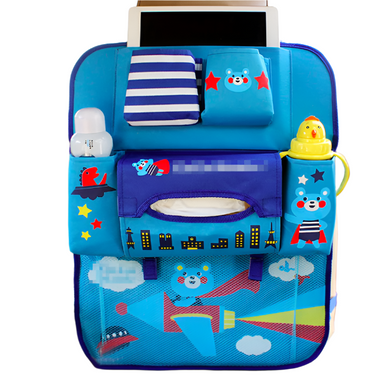 Organizador de asiento de coche para niños| Mantén tu coche limpio y organizado durante los viajes en coche